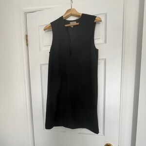 Black Sleeveless Deep Plunge Dress